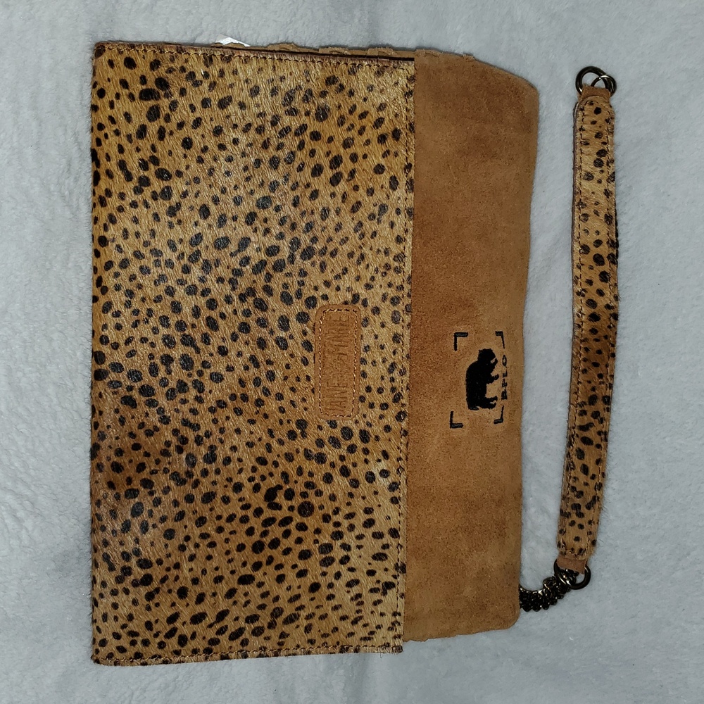 NWT Jane Marie Bessie Crossbody Hairon Suede Leather Bag